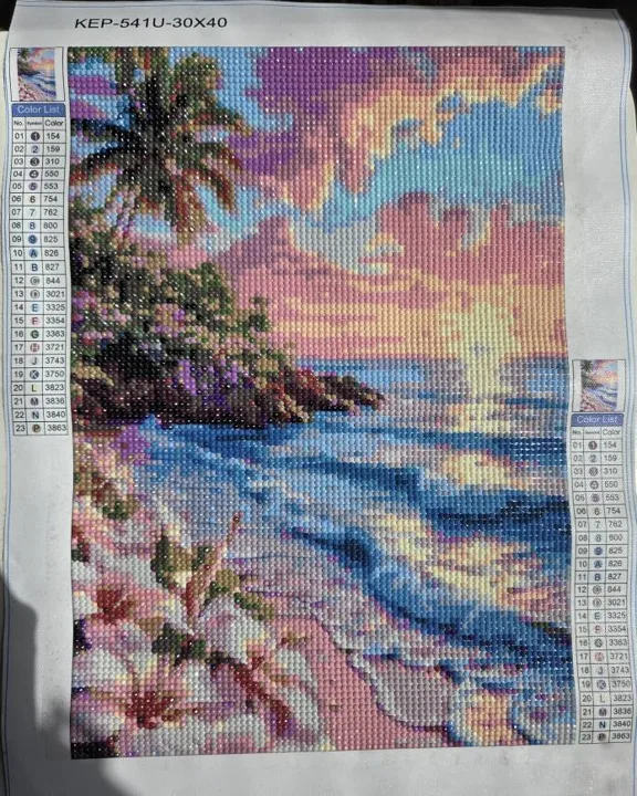 Peinture diamant Paysages réalisée par un client Diamora